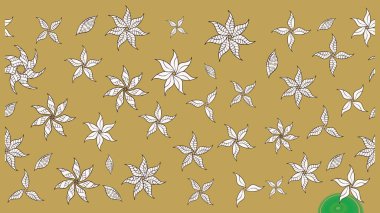 Çiçek deseni. Flower eskiz arka planı. Şatafatlı bahar bahçesi dokusu. Raster illüstrasyonu.