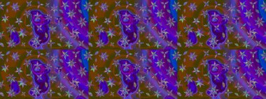 Küçük bir çiçekte eskiz deseni. Raster illüstrasyonu. Güzel kumaş deseni. Güzel çiçek arkaplanı..