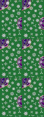 Yeşil el çizimi desen. Raster deseni. Sanat, çiçeklere ilham verir ve arka plan bırakır. Karalama çiçekleri çizim deseni.