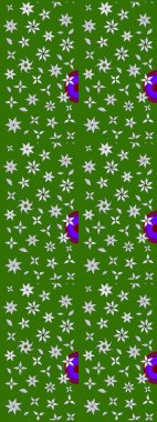 Yeşil renklerde. Raster illüstrasyonu. Taslak dekoratif arka plan, çiçek mandala. Çiçek..