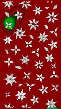 Kırmızı renklerde. Raster illüstrasyonu. Çiçekli güzel suluboya desen.