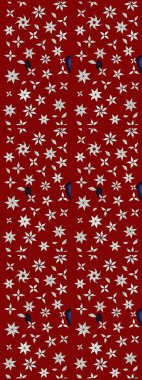 Küçük çiçekteki sevimli çiçek deseni. Kırmızı renkte çiçekler. Raster illüstrasyonu.