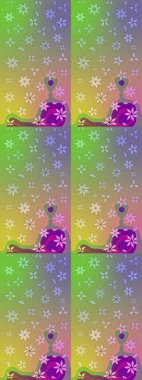 Çiçekli güzel suluboya desen. Raster illüstrasyonu. Tarafsız renklerde.