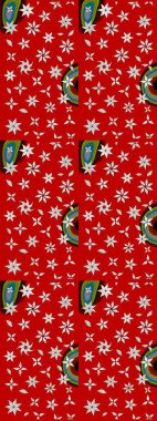 Sevimli çiçek raster deseni. Kırmızı renkte çiçekler. Renkli Bahar Teması eskiz kalıbı. Düz Çiçek Elementleri Tasarımı.