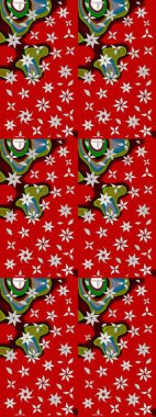 Çiçekli karalama şeklinde Raster çiçek deseni. Kibarca, kırmızı renkte yaz çiçekleri. Raster illüstrasyonu.