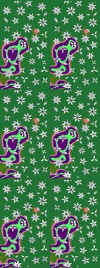 Sevimli çiçek raster deseni. Modaya uygun kumaş deseni. Renkli Yaz Temalı eskiz kalıbı. Düz Çiçek Elementleri Tasarımı.