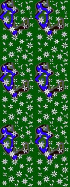 Renkli çizim kalıbı. Çiçek arkaplan. Çiçek duvar kâğıdı. Raster illüstrasyonu. Yeşil renklerde şirin tekstil.