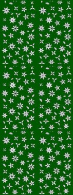 Küçük çiçekteki sevimli çiçek deseni. Raster deseni. Yumuşak, yeşil renkli yaz çiçekleri. Raster illüstrasyonu.