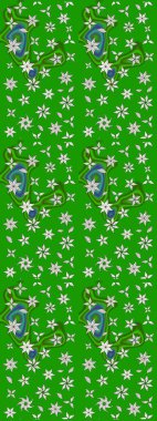 Raster illüstrasyonundaki çiçek desenli çizim. Güzel kumaş deseni. Renkli Bahar Teması eskiz kalıbı. Düz Çiçek Elementleri Tasarımı.