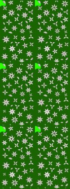 Çiçekli çizim şekli. Yeşil renkli çiçekler. Renkli Bahar Teması eskiz kalıbı. Düz Çiçek Elementleri Tasarımı.