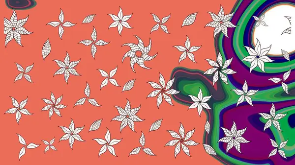 Eski usul küçük çiçekli şirin bir eskiz deseni. Moda arka planında parlak buketler. Kumaş, duvar kağıdı ve kağıt üzerine baskı yapmak için gelişen arka plan. Raster illüstrasyonu.