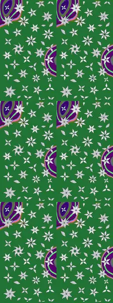 Yeşil el çizimi desen. Raster deseni. Sanat, çiçeklere ilham verir ve arka plan bırakır. Karalama çiçekleri çizim deseni.