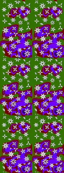 Yeşil renkli çiçekler. Çiçekli karalama şeklinde Raster çiçek deseni. Nazikçe, güzel çiçek arkaplanı..