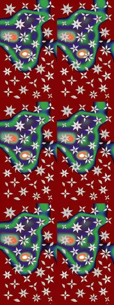 Bahar çiçekleriyle güzel bir çiçek deseni çizmişsin. Güzel kumaş deseni. Raster illüstrasyonu.