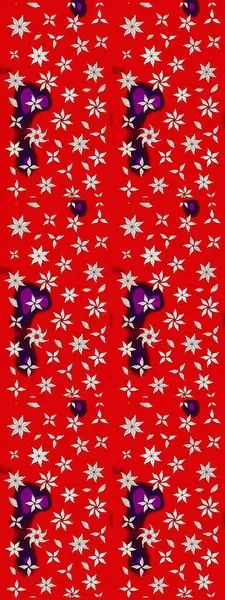 Renkli çizim kalıbı. Çiçek arkaplan. Çiçek duvar kâğıdı. Raster illüstrasyonu. Kırmızı renklerde şirin tekstil.