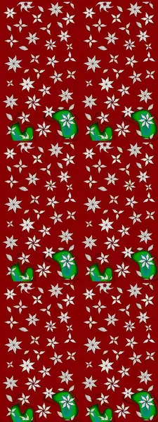 Raster çiçek desenleri çiziyor. Vadinin çiçekleri kırmızı renklerde.