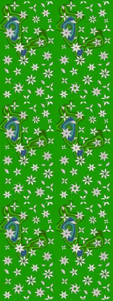 Raster illüstrasyonundaki çiçek desenli çizim. Güzel kumaş deseni. Renkli Bahar Teması eskiz kalıbı. Düz Çiçek Elementleri Tasarımı.