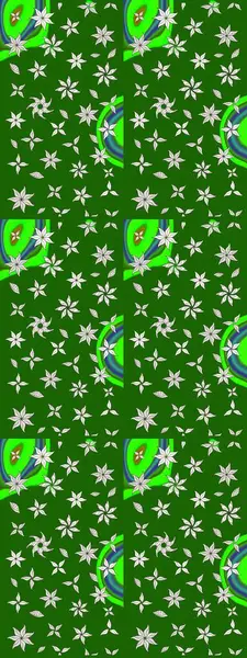 Çiçekli yumuşak bir eskiz şekli. Raster çiçekleri klasik tarzda çizilmiş. Yumuşak, yeşil renkli bahar çiçekleri. Raster illüstrasyonu.