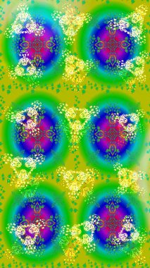 Yeşil, sarı ve mavi renklerde izole suluboya kar taneleri. Kışın sembolü. İllüstrasyon kar tanesi. Güzel dekorasyon.