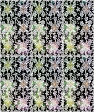 Raster illüstrasyonu. Gri renkli Asya tekstili. Çiçek desenini çiz.