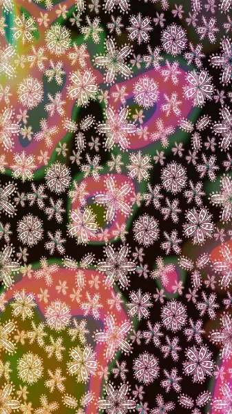 Elle boyanmış suluboya resim çizimleri, çiçekler ve bitkiler. Pembe renkte çiçekler.