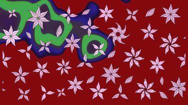 Yapraklı çizim şekli. Davetiye ve kartpostal tasarımı için dekoratif çiçek unsurları. Tekstil için figür. Şirin, zarif çiçekler Raster illüstrasyonu. Poster veya kapak için arkaplan.