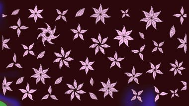 Raster illüstrasyonu. Suluboya çiçekli çiçek deseni. Kahverengi renkli güzel tekstil.