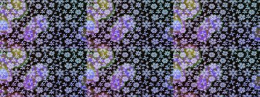 Halk tarzı. Modern çiçek arkaplanı. Moda baskıları için zarif bir şablon. Parlak renkli çiçekleri ve siyah yaprakları olan harika bir çiçek deseni..