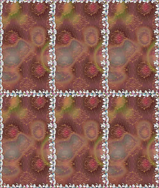 Çiçek deseni. Chichi 'nin kumaş kalıbını çiz. Renkli Bahar Teması eskiz kalıbı. Raster illüstrasyonu. Düz Çiçek Elementleri Tasarımı.