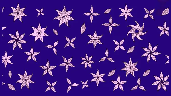 Mavi renkli çiçekler. Raster düz çiçek çizim deseni. Tasarım hediye paketi, tebrik kartları, posterler ve afiş tasarımı.