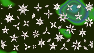 Çiçek desenli eskiz, yaz çiçekleri. Gri renkli çiçekler. Renkli Bahar Teması eskiz kalıbı. Düz Çiçek Elementleri Tasarımı.