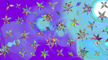 Mor renkli güzel çiçekli eskiz deseni, suluboya çiçek deseni, duvar kağıdı, kart ya da kumaş için fayanslı. Raster..