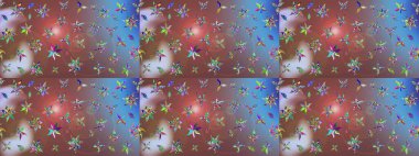 Raster güzel bir çiçek deseni çizmiş. Nazik romantik baskı. Bahar mevsimi. Kahverengi renkli çiçekler. Tatil havası..