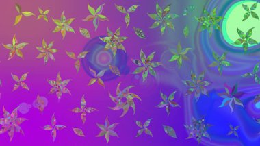 El çizimi Raster çizimi. Çizim çiçek deseni duvar kağıdı, web sitesi arka planı, ambalaj kağıdı, davetiye, broşür, afiş veya web sitesi için kullanılabilir. Parlak elementlerin.