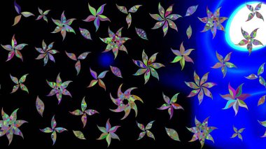 Raster stili kumaş deseni. Çiçekler suluboya çizim deseni.