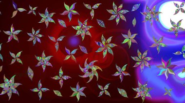 Çiçekli bahar çiçekleri. Motley illüstrasyonu. Robot resim. Küçük renkli çiçekler. Küçük çiçekte güzel bir desen. Moda baskıları için zarif bir şablon.