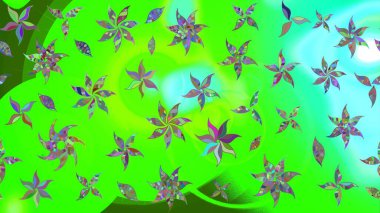 Yeşil yapraklı yabani çiçekler. Eskiz arkaplan modeli. Raster illüstrasyonu. Suluboya, elle çizilmiş.