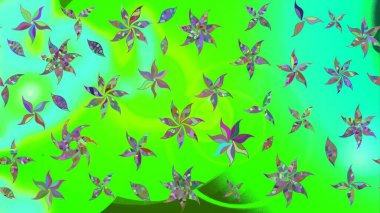 Düz Çiçek Elementleri Tasarımı. Renkli Bahar Teması eskiz kalıbı. Raster Şirin kumaş deseni. Eskiz klasiği.