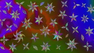 Simple cute pattern in small-scale flowers. Raster illustration. Floral sketch background for textile or book covers, manufacturing, wallpapers, print, gift wrap and scrapbooking.