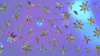 Küçük çiçekli yay deseni çiz. Suluboya tarzında mor renkler üzerinde. Raster illüstrasyonu.