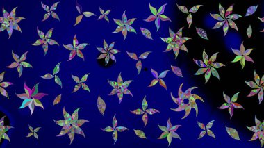 Vadinin mavi renkli çiçekleri. Raster çiçek desenleri çiziyor..