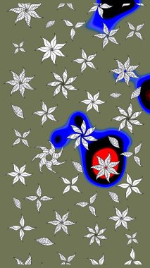 -yeşil çiçekler. Doğa. Küçük çiçekte güzel bir desen var. Çiçek kolajı. Çiçek arkaplan. Çiçek kompozisyonu. Raster deseni.