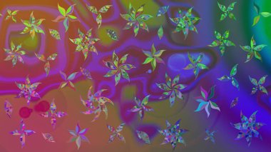 Ultraviyole kumaş deseni. Raster illüstrasyonu. Çizim kalıbı. Organik motif arkaplanı.