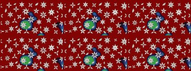 Karalama çiçekleri çizim kalıbı. Sanat, çiçeklere ilham veriyor ve arka planda bırakıyor. Kırmızı el çizilmiş desen. Raster deseni.