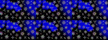 Düz Çiçek Elementleri Tasarımı. Çiçekli eskiz çizimi. Siyah renkli çiçekler. Renkli Yaz Teması çizim şablonu.