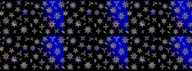 Siyah renkli çiçekler. Renkli Yaz Temalı eskiz kalıbı. Sevimli çiçek raster deseni. Düz Çiçek Elementleri Tasarımı.