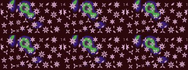 Elle boyanmış suluboya resim çizimleri, çiçekler ve bitkiler. Kahverengi renkte çiçekler.