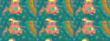 Moda baskısı. Eski model. Suluboya çizim kalıbı. Dekorasyon ve tasarım için güzel bir desen. Çiçeğin suluboya çizimlerinin zarif deseni.