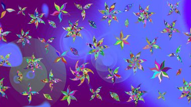 Çiçekli bahar çiçekleri. Küçük renkli çiçekler. Motley illüstrasyonu. Küçük çiçekte güzel bir desen. Robot resim. Moda baskıları için zarif bir şablon.