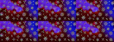 Çiçek arkaplan. Çiçek kompozisyonu. Çiçek kolajı. Raster deseni. Doğa. Küçük çiçekte güzel bir desen var. - Kahverengi çiçekler.